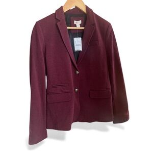 J Crew Schoolboy Burgundy Blazer NWT